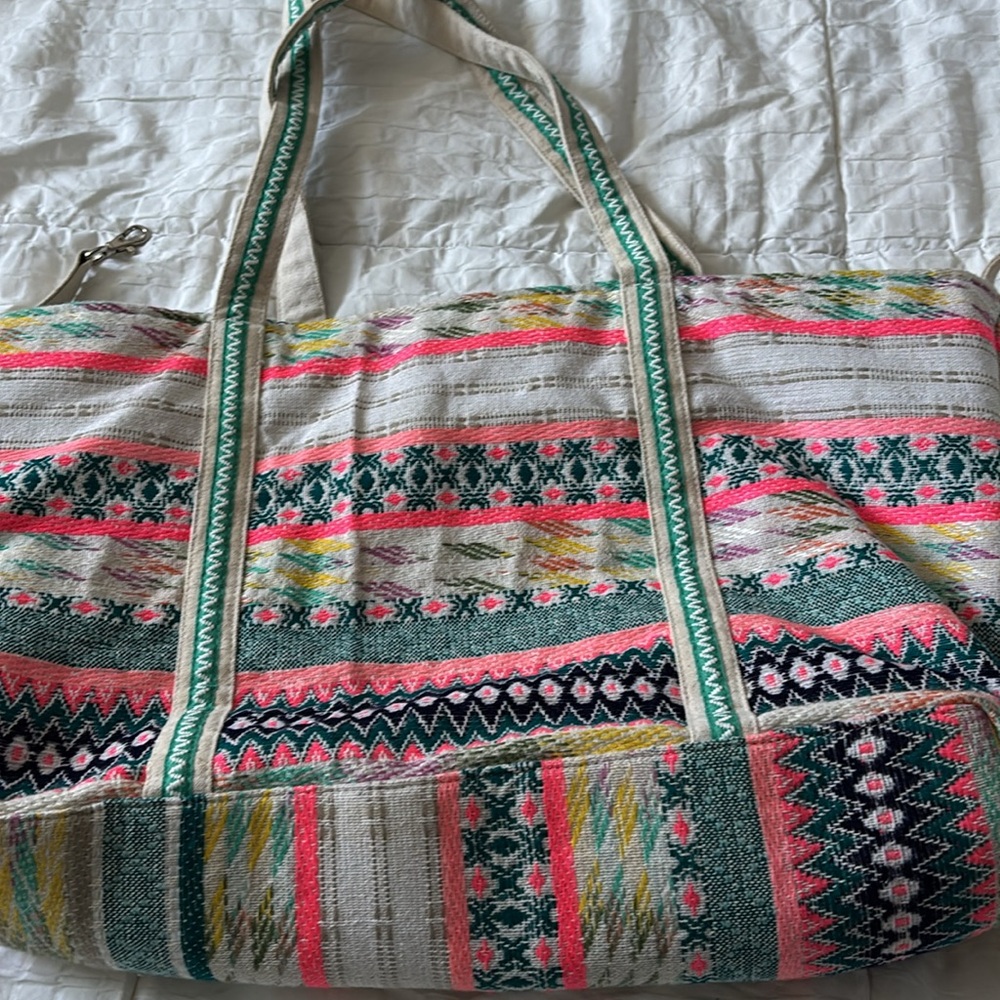 Colorful Patterned Tote Bag - Picture 2 of 3